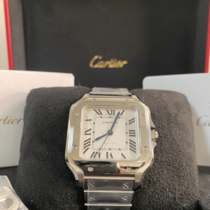 Cartier Santos de Cartier - 2024 - 35.1 mm Steel Case - White Roman Dial - WSSA0029 *FULL SET*